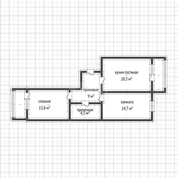 2-комнатная квартира: Краснодар, улица Лётчика Позднякова, 2к15 (61.3 ...