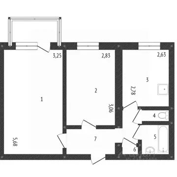 2-к кв. Бурятия, Улан-Удэ ул. Шумяцкого, 5 (47.8 м)