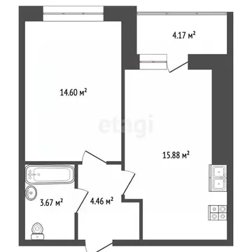 1-к кв. Калужская область, Калуга ул. Первых Коммунаров, 18 (38.61 м)