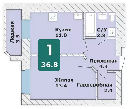 1-к кв. Чувашия, Чебоксары Новый Город мкр, Время жить жилой комплекс ...