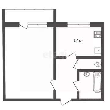 1-к кв. Псковская область, Псков Индустриальная ул., 4А (32.7 м)
