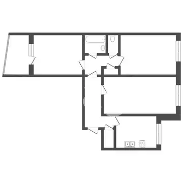 3-комнатная квартира: Тюмень, Ставропольская улица, 9 (65.6 м)