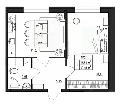 1-к кв. Ленинградская область, Гатчинский муниципальный округ, д. ...