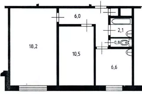 Продается 2-комнатная квартира