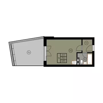 Квартира-студия: Лесное, ш. Калининградское (49.5 м)