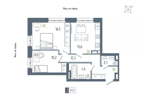 2-к кв. Башкортостан, Уфа Глумилино жилрайон, Аурум жилой комплекс ...