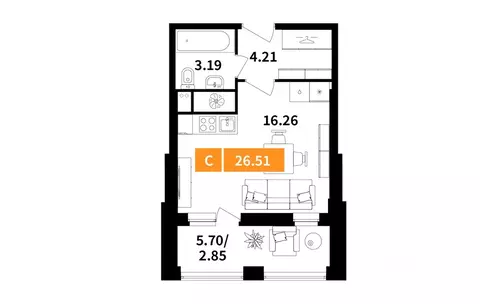 Студия Московская область, Химки Планерный квартал жилой комплекс ...
