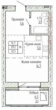 1-к кв. Алтайский край, Новоалтайск ул. Титова, 6 (32.3 м)