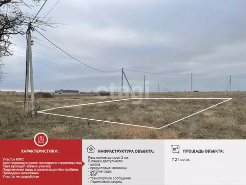 Участок в Крым, Сакский район, с. Уютное, Уютная Гавань мкр  (7.21 ...