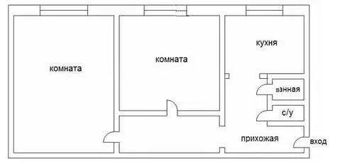 2-к кв. Тульская область, Тула Мясново мкр, проезд Ханинский, 15/1 ...