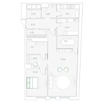 1-к кв. Москва Софийская наб., 34С3 (118.3 м)