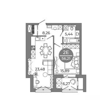 2-к кв. Воронежская область, Воронеж ул. Революции 1905 года, 14 ...