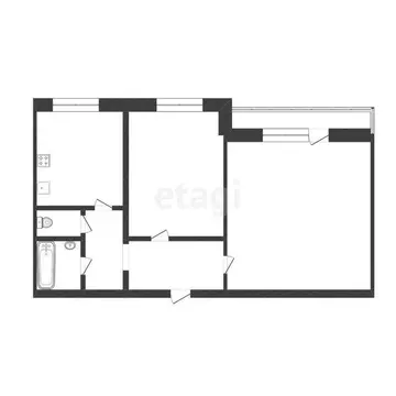 2-комнатная квартира: Златоуст, улица 40-летия Победы, 16 (50.4 м)