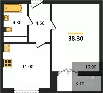 1-к кв. Воронежская область, Новоусманский район, пос. Отрадное ул. ...