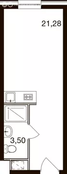 Квартира-студия: Новоивановское, Западная улица, 85 (24.9 м)