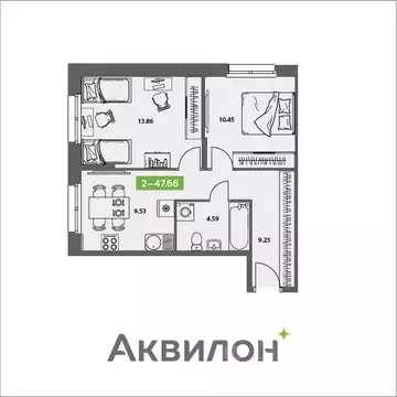 2-к кв. Архангельская область, Северодвинск Аквилон Север жилой ...