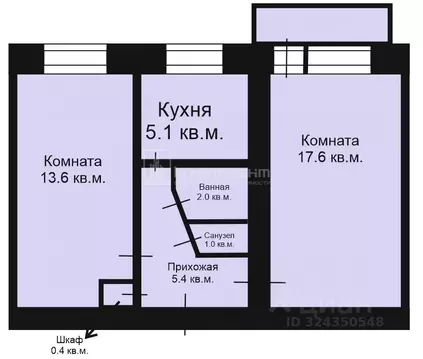 2-к кв. Владимирская область, Ковров Муромская ул., 31 (41.0 м)