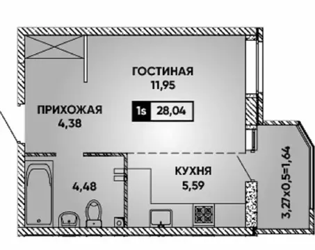 Квартира-студия: Краснодар, улица имени Героя Николая Шевелёва, 5 (28 ...