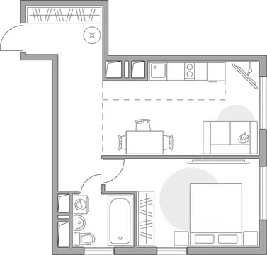 2-к кв. Московская область, Долгопрудный Гранитный мкр, Бригантина ...