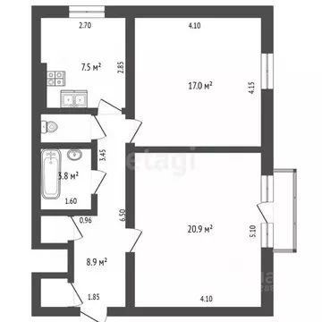 2-к кв. Орловская область, Орел Силикатная ул., 8 (60.5 м)