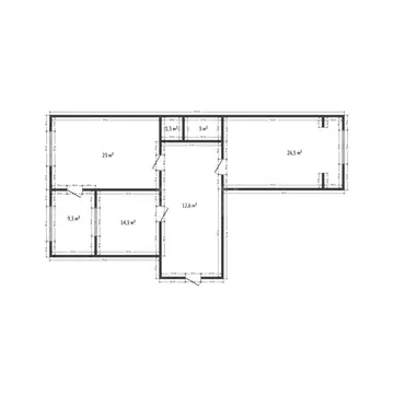 3-комнатная квартира: Махачкала, улица Ахульго, 49 (90 м)