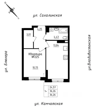 1-к кв. Свердловская область, Екатеринбург ул. Кронштадтская, 30 ...
