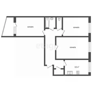 3-к кв. Московская область, Видное Советская ул., 44 (62.9 м)