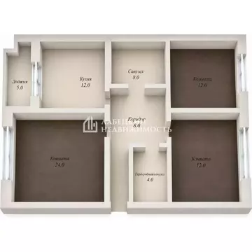 Квартира, 3 комнаты, 85 м