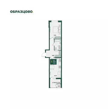 1-к кв. Краснодарский край, Краснодар Образцово мкр,  (44.16 м)