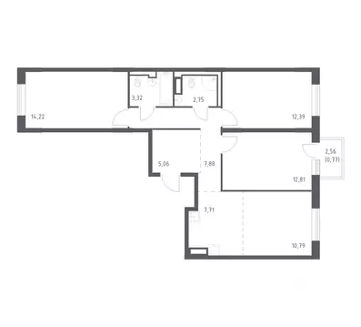 3-к кв. Ленинградская область, Ломоносовский район, Лаголовское с/пос, ...