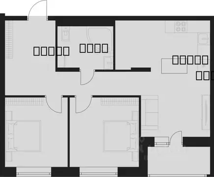 2-к кв. Брянская область, Брянский район, Снежское с/пос, пос. Путевка ...