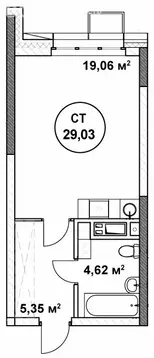 1-комнатная квартира: Нижний Новгород, Нижегородский район (29.03 м)
