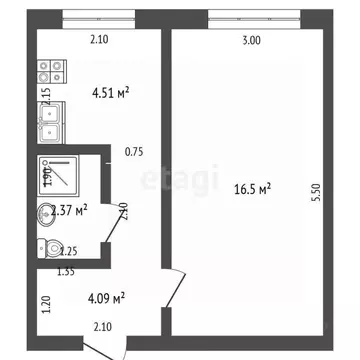 1-к кв. Мордовия, Кадошкино рп ул. Светотехническая, 9 (27.5 м)