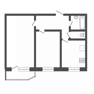 2-к кв. Тульская область, Богородицк Западный мкр, 13 (49.0 м)