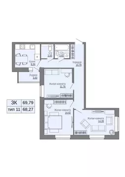 3-к кв. Архангельская область, Архангельск Ломоносовский округ,  ...