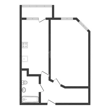 1-комнатная квартира: Тверь, бульвар Гусева, 62 (30 м)