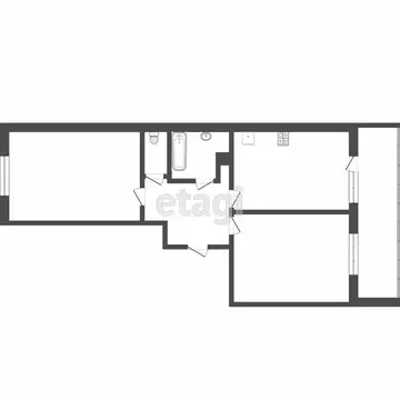 2-комнатная квартира: Тюмень, Верхнетарманская улица, 3 (55.3 м)