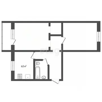 2-к кв. Тюменская область, Тюмень ул. 50 лет ВЛКСМ, 105 (46.6 м)