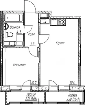 1-к кв. Санкт-Петербург ул. Ивинская, 5к2 (38.0 м)