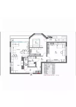 Квартира, 3 комнаты, 107.2 м