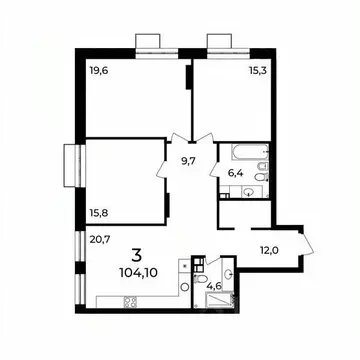 3-к кв. Нижегородская область, Нижний Новгород ул. Воровского, 8 ...