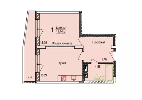 1-к кв. Новосибирская область, Новосибирск Пригородная ул., 30 (41.5 ...