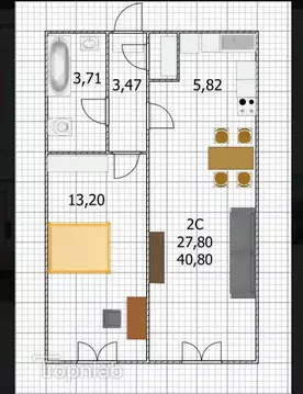 2-к кв. Башкортостан, Уфа ул. Аксакова, 51 (40.8 м)