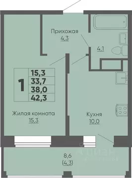 1-к кв. Чувашия, Чебоксары ул. Академика РАН Х.М. Миначева, 14 (38.0 ...
