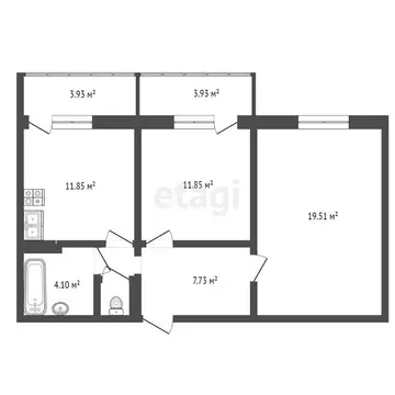 2-комнатная квартира: Анапа, улица Ленина, 231 (61 м)