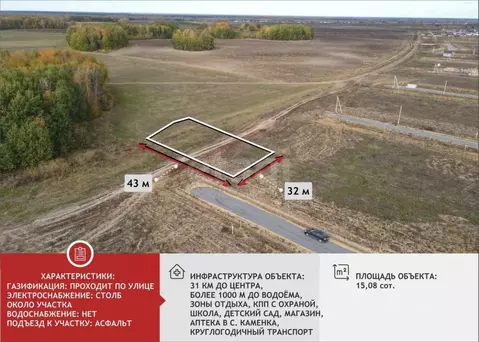 Участок в Тюменская область, Тюменский район, с. Кулига, Сказка кп  ...