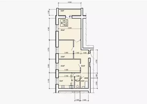 3-к кв. Саратовская область, Энгельс Полтавская ул., 25 (71.2 м)
