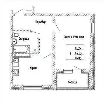 1-к кв. Сахалинская область, Южно-Сахалинск Горизонт жилой комплекс ...