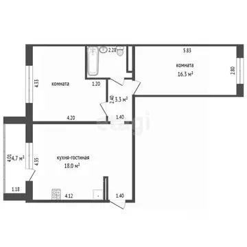3-к кв. Челябинская область, Челябинск ул. Дмитрия Неаполитанова, 16 ...