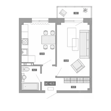 1-к кв. Приморский край, Артем ул. Острякова, 37А (41.0 м)